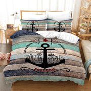 Housse de couette et taies d'oreiller motif marin pour garçon - Literie douce et moderne