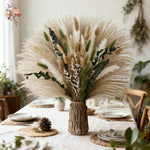bouquet fleurs séchées pampas eucalyptus naturel rustique décoration maison anniversaire fêtes