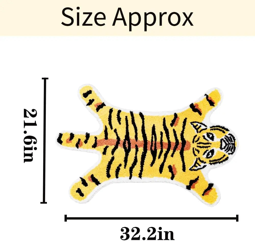 tapis moderne rose tigre polyester antidérapant imperméable salon chambre voyage