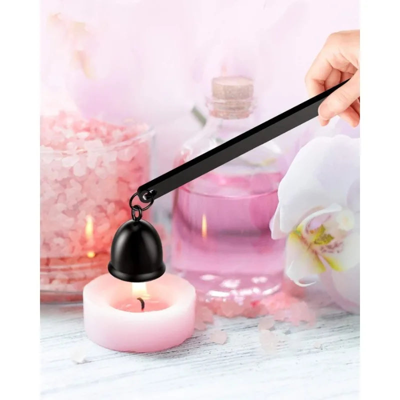 kit entretien bougie rose noire coupe mèche nettoyage clip deco élégante moderne outil maintenance