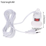 prise électrique moderne blanc interrupteur rotatif câble 4m rond lisse opaque
