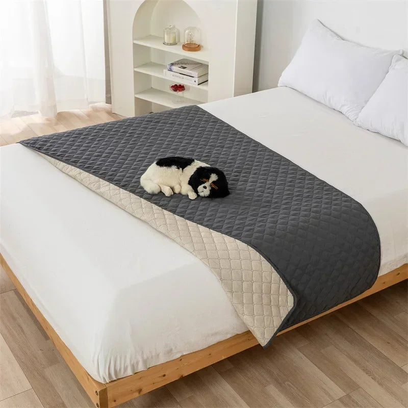 couvre lit anti poussière imperméable matelassé gris moderne grande taille