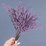 Bouquet artificiel moderne violet jaune blanc rouge rose feuilles pointues décoration intérieure mariage anniversaire