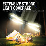 lampe camping vert olive moderne panneau solaire interrupteur indicateur charge led type