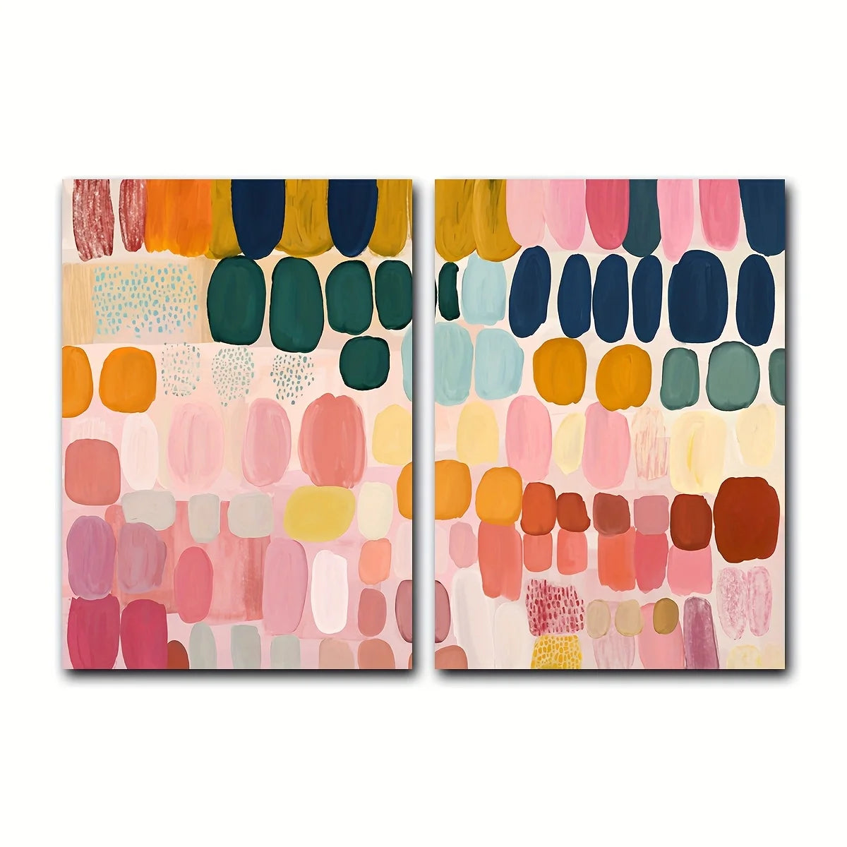 toiles d'art abstrait géométrique multicolore contemporaines sans cadre 30x40cm 40x60cm