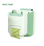 poubelle pliable suspendre porte armoire gris rose vert rayures clips moderne sac poignée