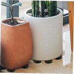 supports pot fleur adhésifs anti dérapants noirs modernes terrasse jardin patio
