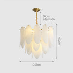 Suspension lumineuse moderne cristal blanc doré ovale translucent salon chambre
