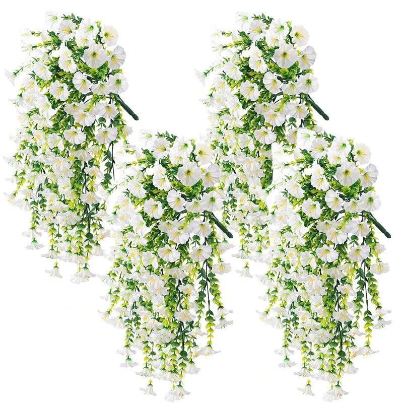guirlande fleurs artificielles violet rose vert moderne décoration maison mariage anniversaireintérieur