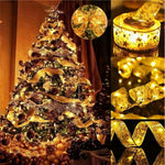 ruban lumineux multicolore étoiles dorées transparent festif 10m 5m 2m led batterie inclusion festive