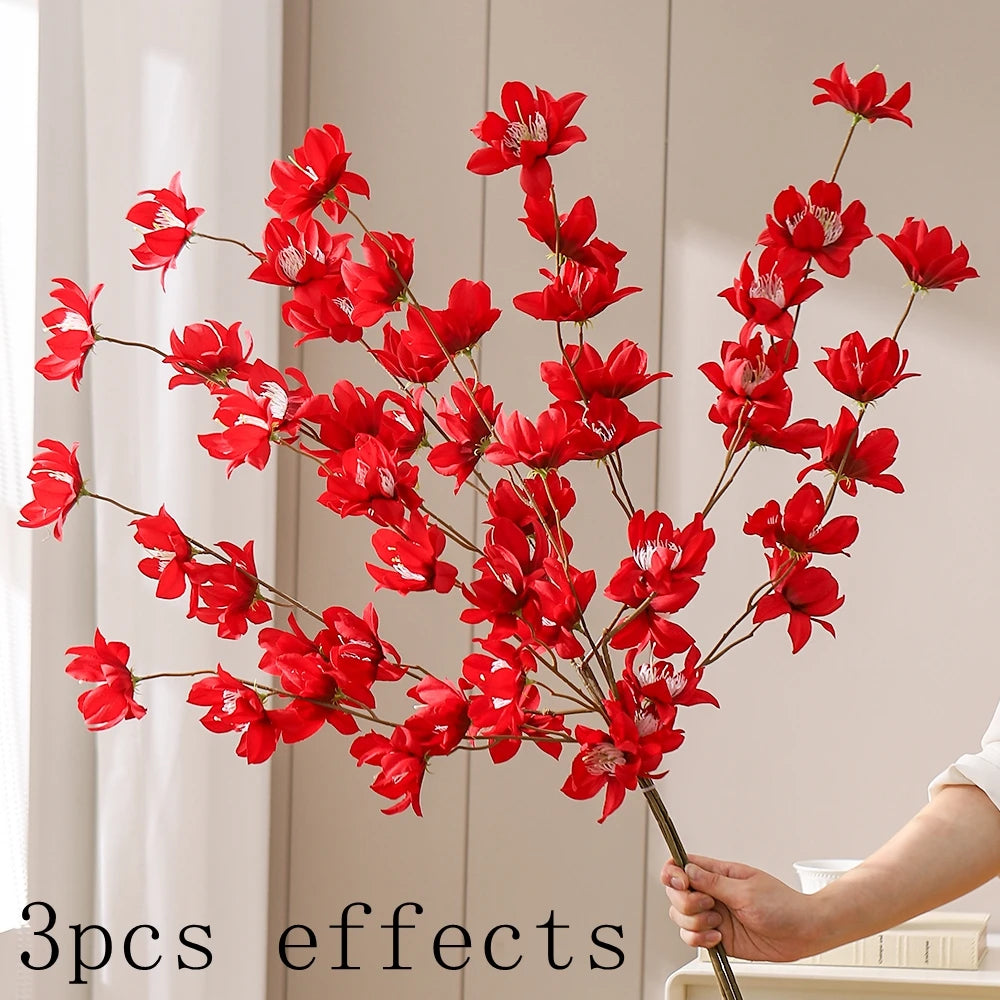 décoration intérieure bouquet fleurs artificielles rose naturel blanc orange rouge bleu vase minimaliste