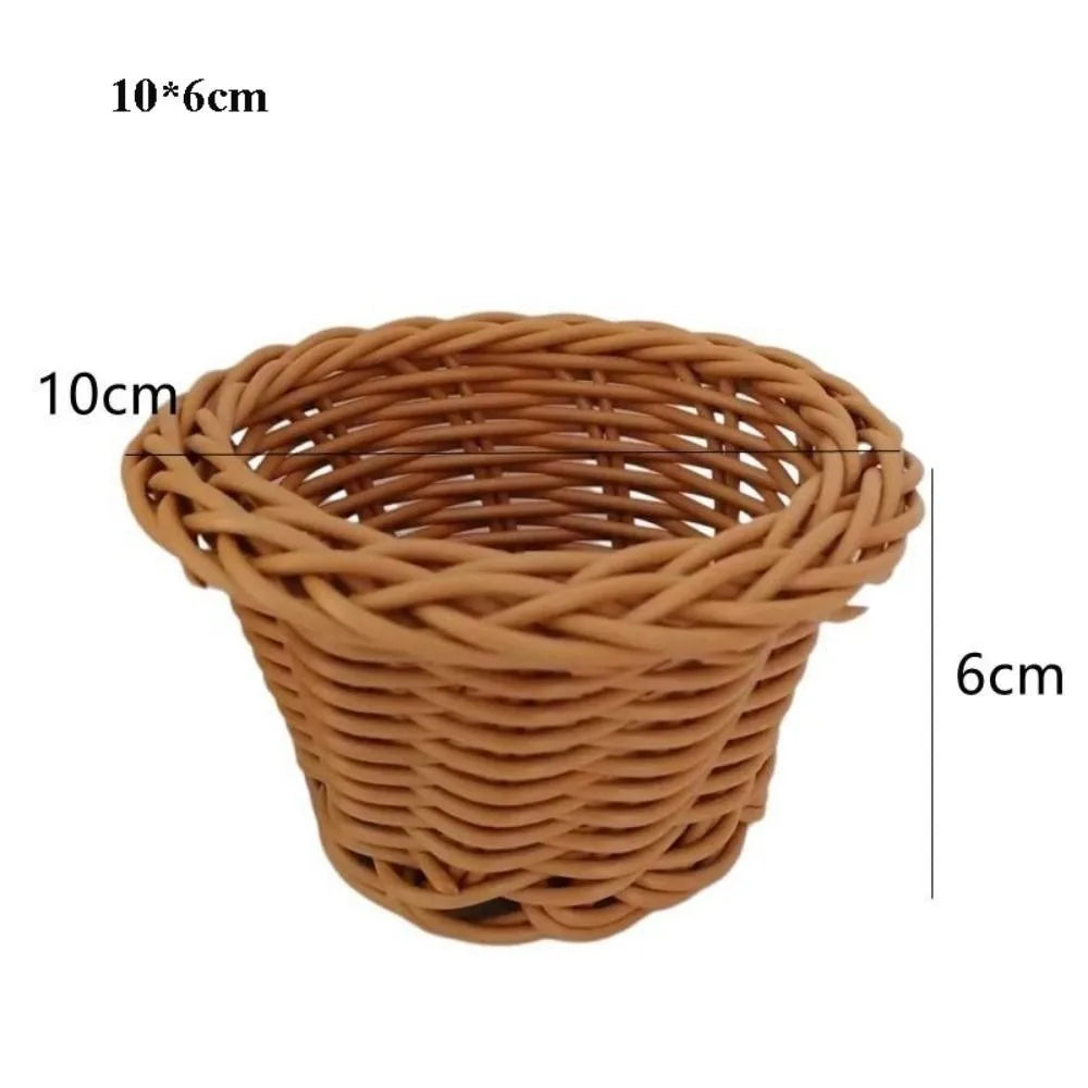 panier tressé marron clair poignée utilisation multiple réutilisable traditionnel maison fleurs rangement