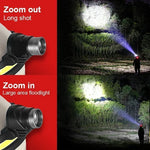 lampe frontale led rechargeable étanche camping pêche course trail hexagonnelle moderne sportive