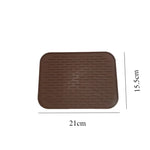tapis protection cuisine silicone moderne vert bleu gris motifs géométriques