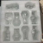 vases decoratifs transparents texturés classiques set fleurs artificielles 10 pieces