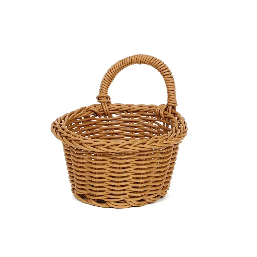 panier rangement tressé marron traditionnel respectueux environnement utilisation multiple poignées