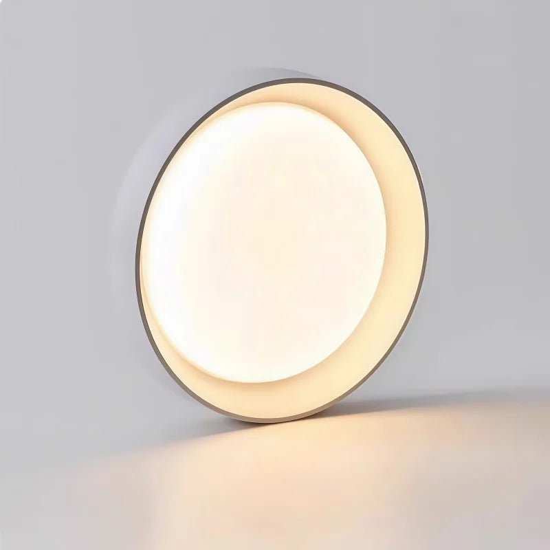 plafonnier led moderne couleur bois blanc chambre cuisine interrupteur bouton lumière changeante