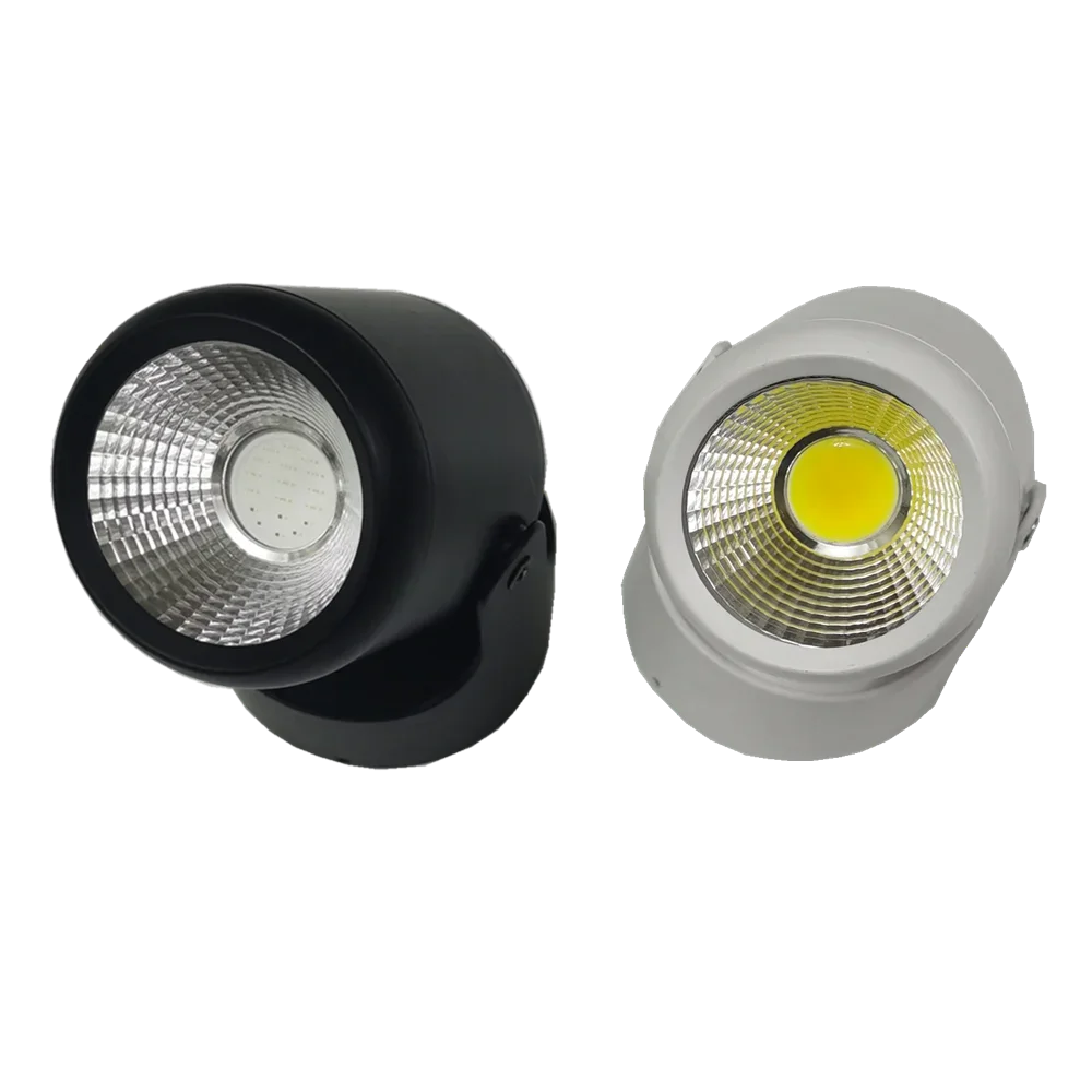 spot led intérieur moderne blanc noir télécommande rf aluminium projecteur d'éclairage décoration maison