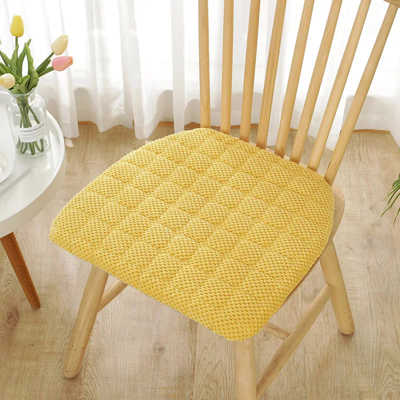 coussin siège forme amovible lavable mousse mémoire forme coton épais moderne bleu clair jaune