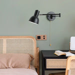 lampe murale articulée moderne chrome blanc abat jour tissu éclairage chambre salon cuisine