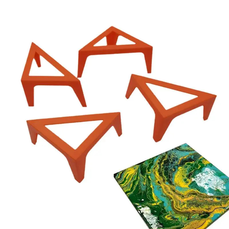 supports peinture acrylique orange modernes pièces triangulaires non transparents