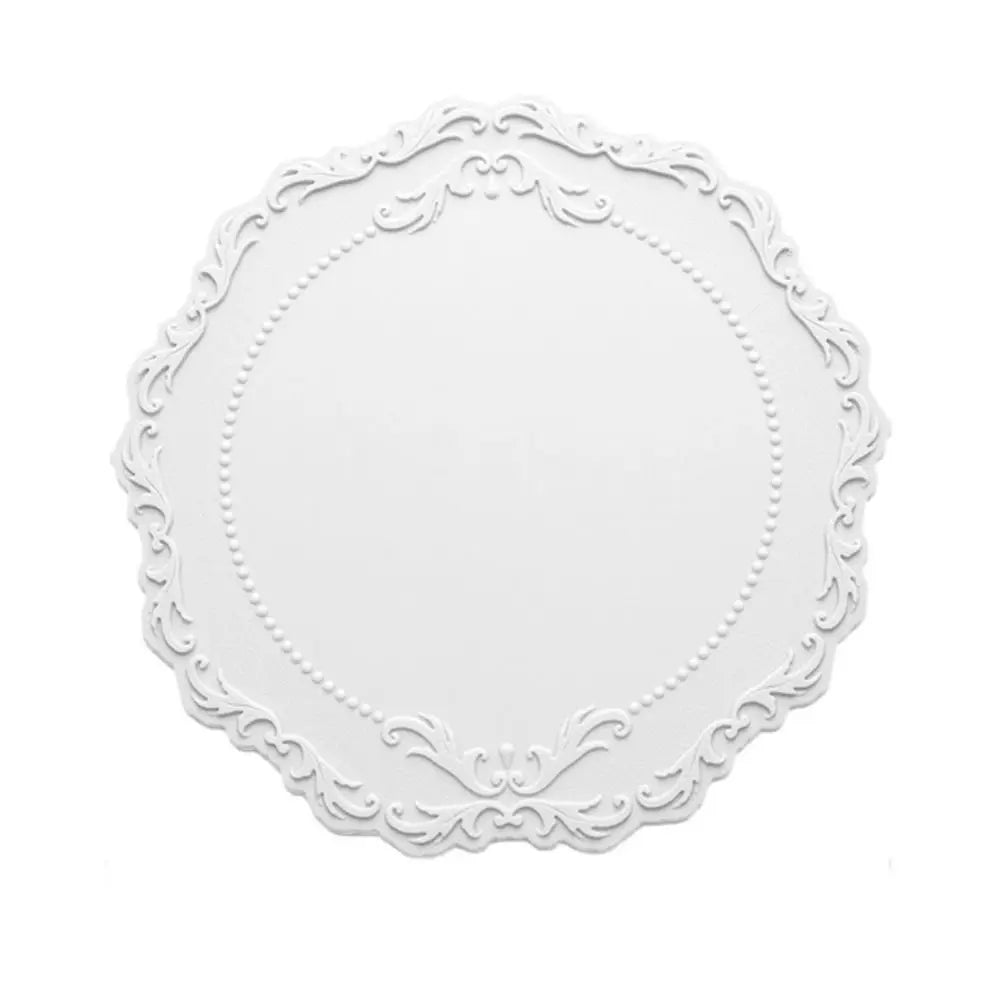 placemat classique ornements floraux bordure dentelée silicone gris vert rouge bleuclair rose beige blanc