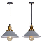 lampe suspendue industrielle conique noire dorée éclairage salon chambre éclairage intérieur E27 adaptable