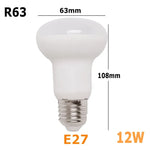 ampoule led blanc moderne e27 r63 50000h 2000lm flux luminescent certification rohs fcc lvd