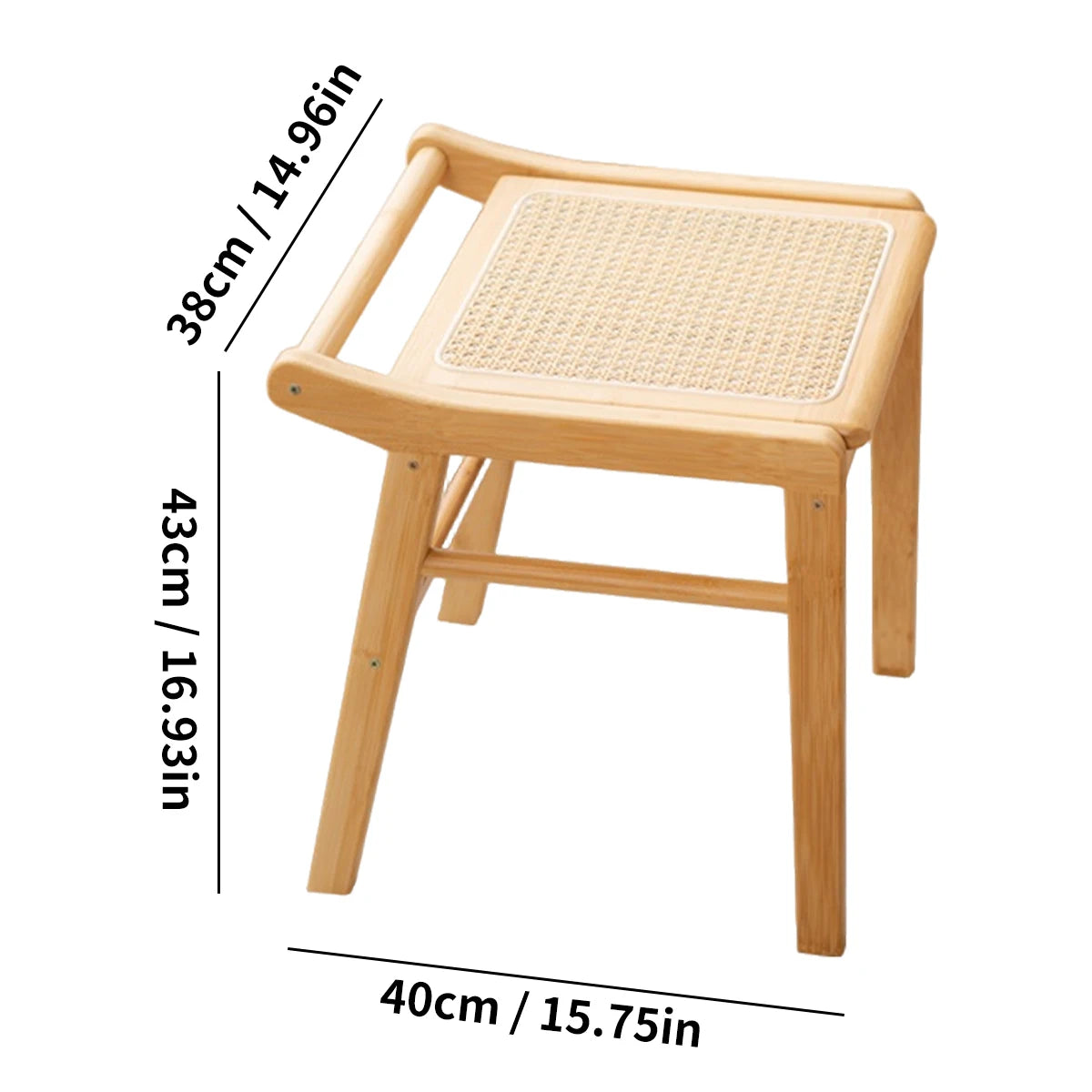 tabouret tressé bois minimaliste assise osier scandinave chambre salon entrée decoration chambre chic finition