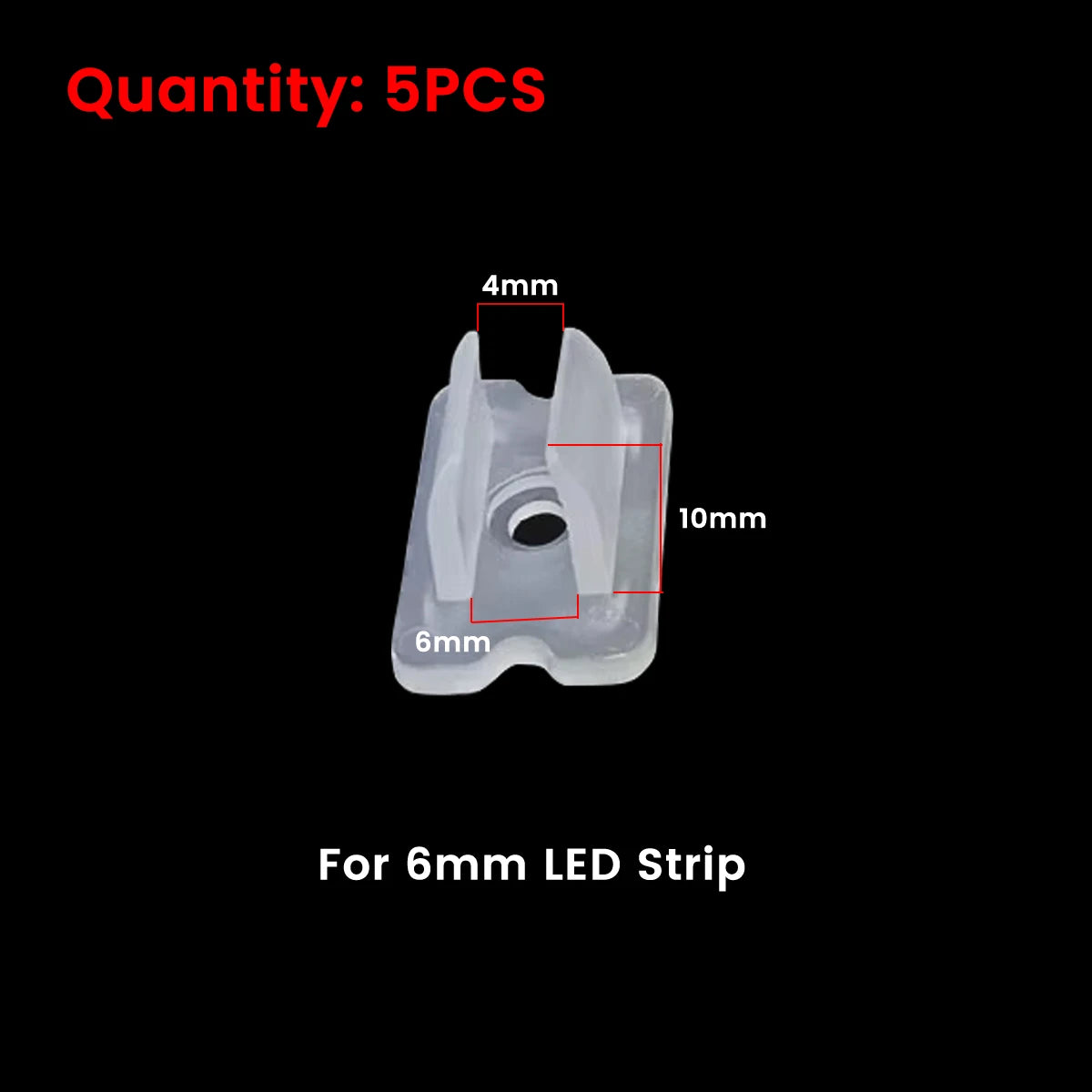clips fixation ruban led transparent 6mm 8mm 12mm 15mm rohs certifie eyelets pragmatique