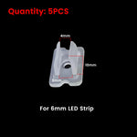 clips fixation ruban led transparent 6mm 8mm 12mm 15mm rohs certifie eyelets pragmatique