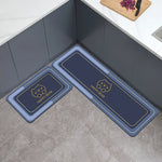 tapis sol antidérapant polyester gris moderne fourchette cuillère logo 40x60cm 50x80cm