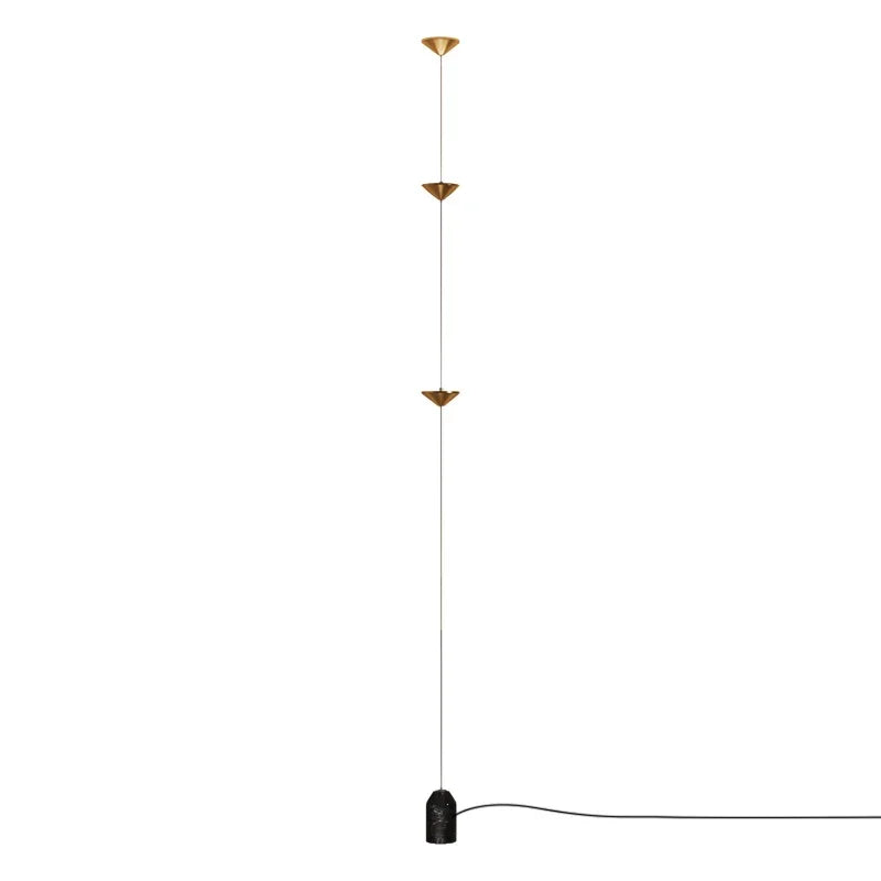 lampe suspension contemporaine marbre noir sources lumineuses 11 15w led noire dorée