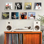 étagères murales transparentes modernes vinyles cds vis ruban adhésif 12 pouces