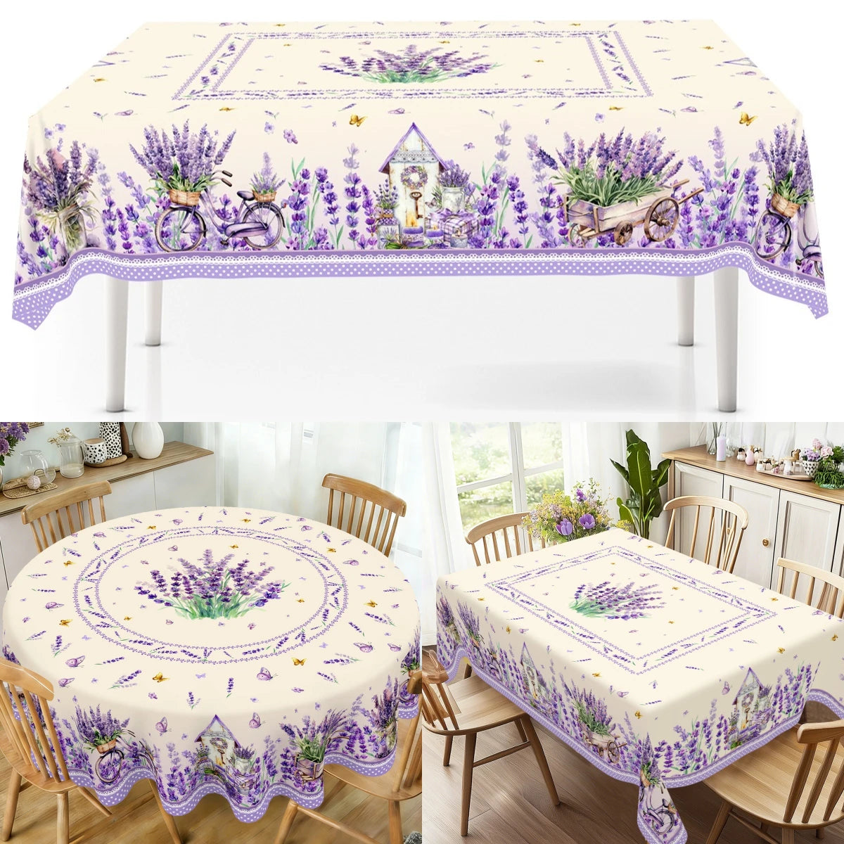nappe table fleur lavande printemps été mariage anniversaire extérieur provence champêtre vaisselleDecorationFestivalière