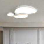 plafonnier led moderne minimaliste blanc noir plusieurs cercles ovales imbriqués fixé éclairage salon chambre