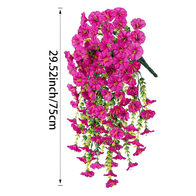 guirlande artificielle fleurs modernes rouge violet jaune rose blanche mariage anniversaire extérieur