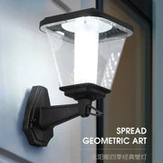 lampe murale extérieure moderne géométrique noir doré led articulée balcon jardin