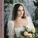 voile mariée blanc bordure transparent classique élégant chainette ondulée tulle fine bridal veils