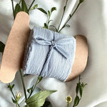 rubans coton blanc rose clair beige vert clair gris violet texture ondulée simple délicat