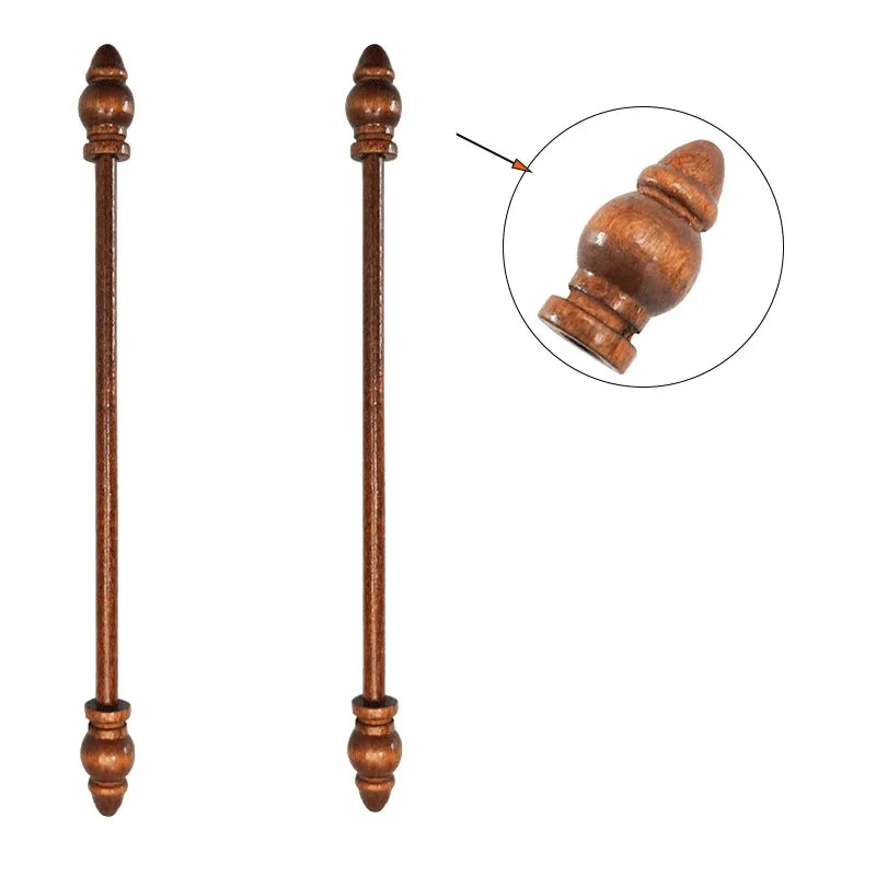 perches rideau bois marron clair texture naturelle classique sans fixation visible 18cm pièces