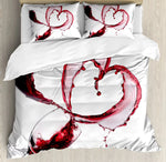 Housse de couette coeurs léopard dans chambre avec décoration douce et élégante