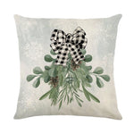 coussin carré noël arbre renne guirlande bonhomme neige décoration maison traditionnel opacité fixe