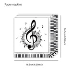 serviettes papier notes musicales fête anniversaire mariage décoration enfant simple moderne