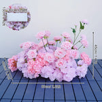 arche fleurs roses blanches decoration mariage exterieur classique 2mètres soie artificielle