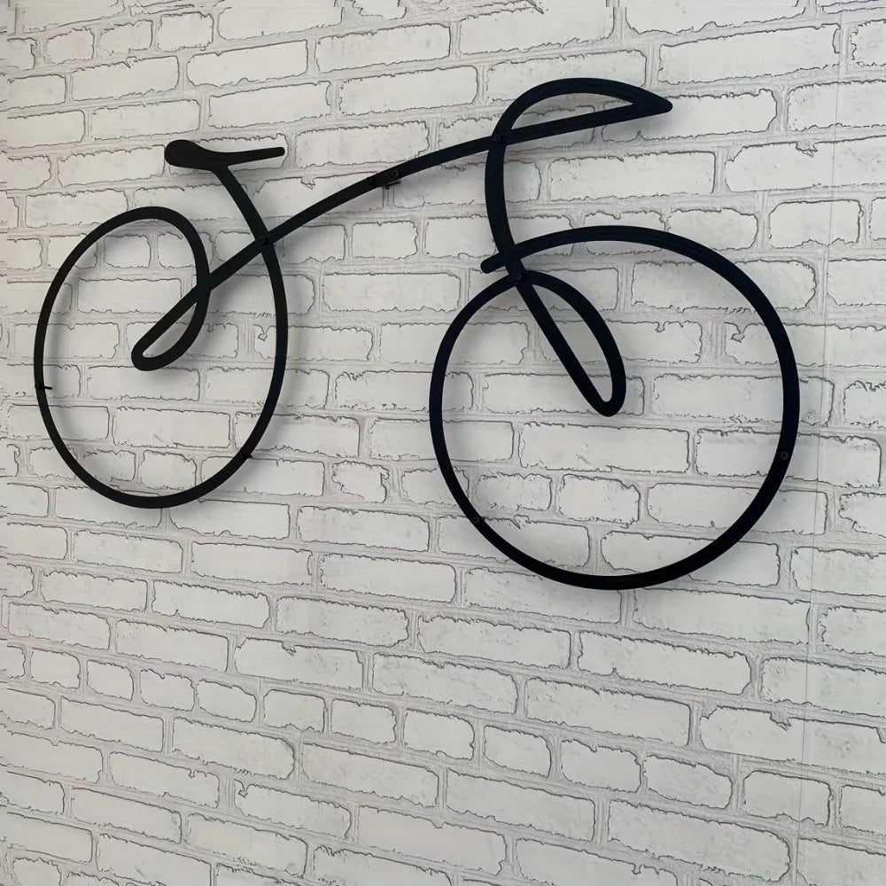 décoration murale silhouette vélo noir minimaliste moderne métal opacité 30cm 40cm 50cmuspenduintérieurextérieur