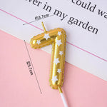 bougies chiffres or étoiles blanches anniversaire baby shower saint valentin festive modernes piquées fixations