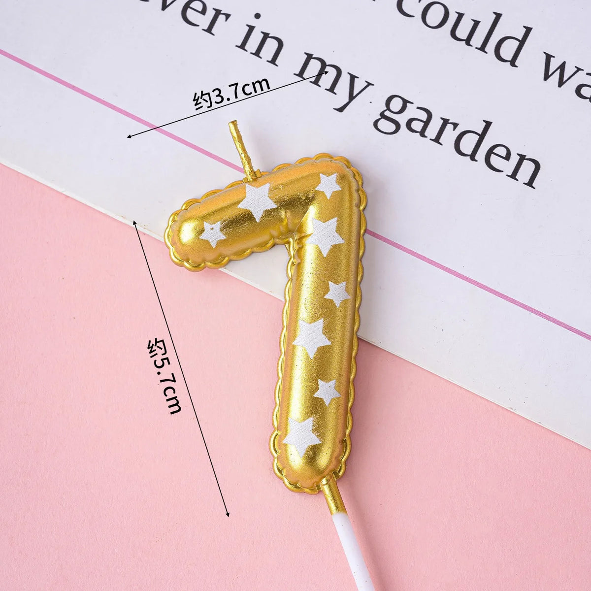 bougies chiffres or étoiles blanches anniversaire baby shower saint valentin festive modernes piquées fixations