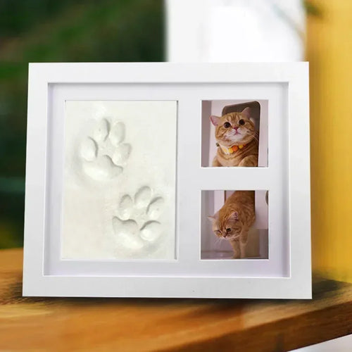 cadre photo mural blanc classique empreintes main pied photographies souvenir naissance