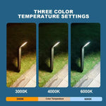 lumière solaire ip65 led rgb noir moderne extérieure jardin allée patio